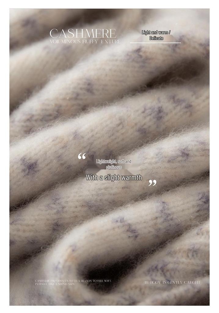 Autumn/Winter Simple Style Cashmere Sweater - Round Neck, Buttoned, Soft Knitwear, Loose Fit