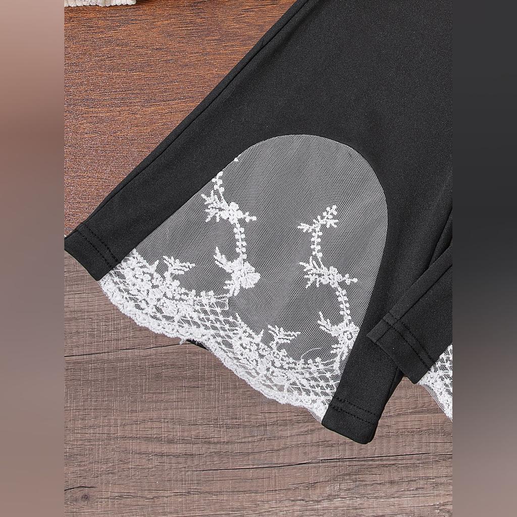 Kids Cartoon Casual Fashion Outfit Set Long Sleeve Top & Pants