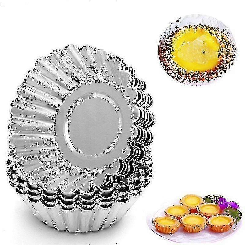 Silver 10-pack Cake Cupcake Liners Baking Cup Molds Muffin Round Cupcake Tools Baking Pan Baking Pastry Cake Decorating Tools