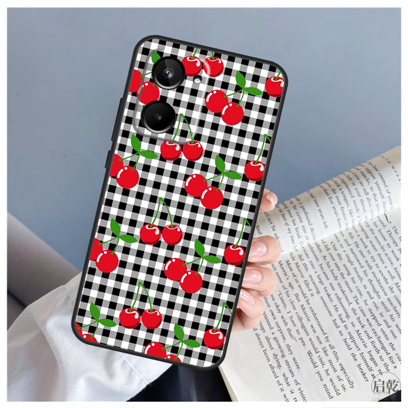 Cherry Pattern Case For Realme 12 11 10 9 Pro Plus GT5 GT Neo5 C21Y C25s C30 C31 C33 C35 C51 C53 C55 C67