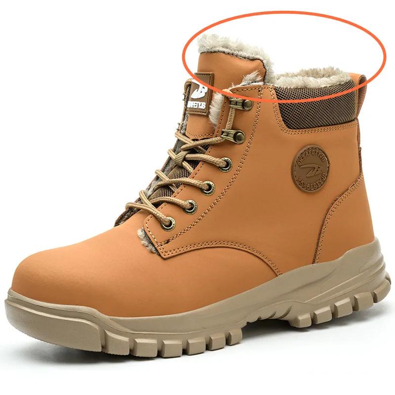 high top work safety boots for men waterproof leather work shoes for welding anti puncture anti smash steel toe safety shoes