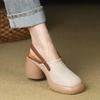 Ladies' Niche Retro Thick Soled Open Toed Sandals for Summer Wear, New Hollow Out Casual Flat Roman Shoes for Women