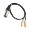 Patch Cable XLR Male To 2RCA Audio Splitter Cable Y-Splitter Adapter  Microphone
