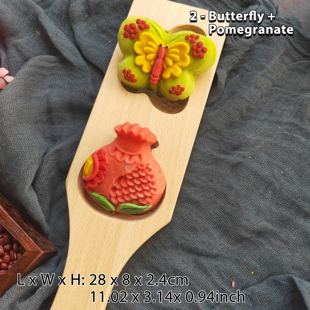 Wooden Cookie Molds for Baking, Moon Cake Molder, Cookie Stamps Cutter Mould for Mid-autumn Festival, for Muffin, Chocolate Mold