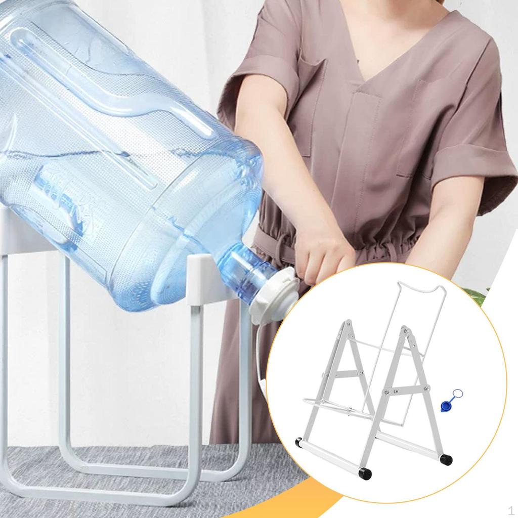 Water Jug Holder Stand Space Saving Sturdy Fittings Drinking Bottle Rack Non Slip for Outdoor