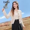 Betu Women's Butterfly Button Color Dot Knit Cardigan