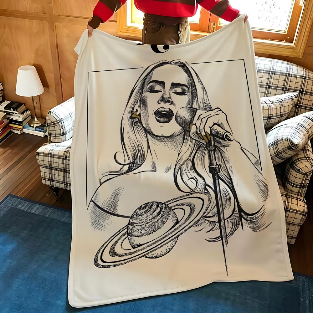 Music A-Adele Throw Flannel Cozy Print Blanket, Portable, Durable Machine Washable cute Cool