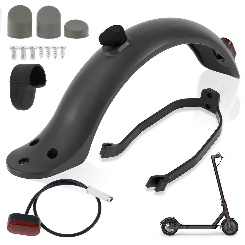 

Комплект заднего крыла для скутера с кронштейном заднего брызговика и стоп-сигналом. Сменные аксессуары для скутера. Подходит для скутера M365/M365 Pro.
