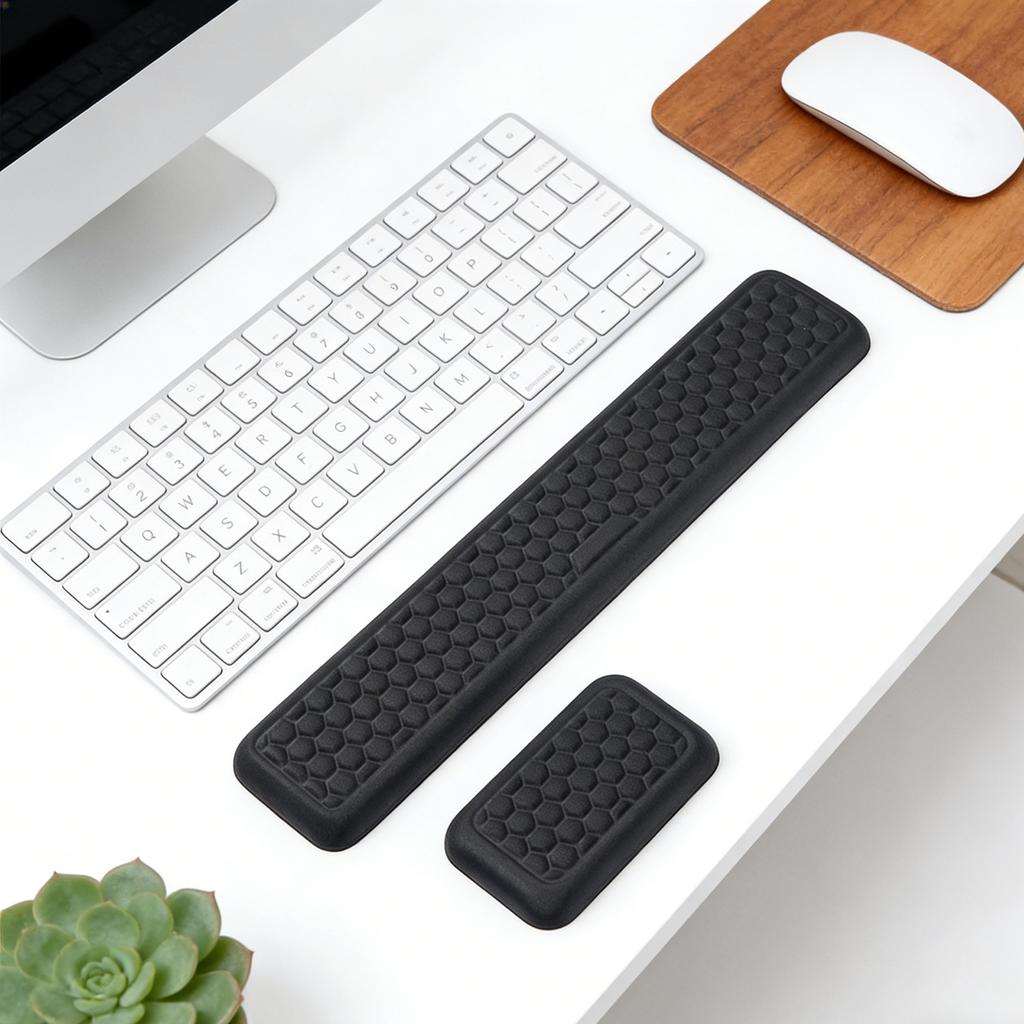 Memory Foam Wrist Rest for Keyboard and Mouse Ergonomic Design Wrist Support with Non Slip Base