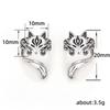 Retro Cute And Small Fox Ears, Russian Non-Porous Domineering Ear Clips, Fashionable Ancient Silver.