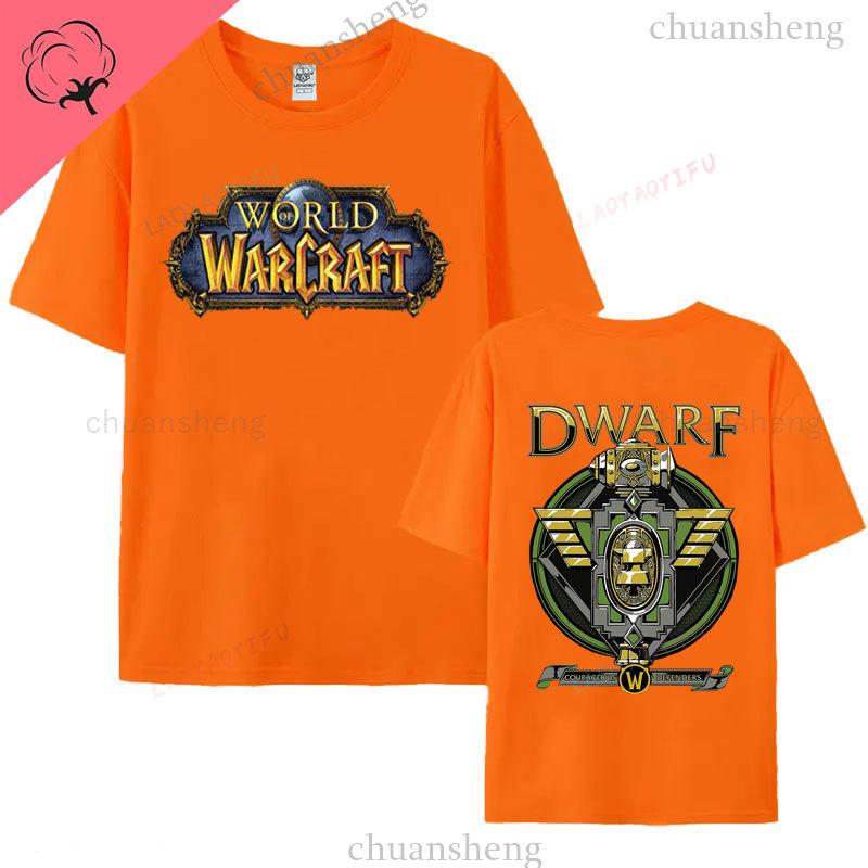 World of Warcraft T-Shirt Hiphop Spiel Gedrucktes T-Shirt Oberteil Locker Komfort Kleidung Sommer Unisex Heißer Verkauf T-Shirts 100% Baumwolle