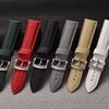 STAPELP 18mm 19mm 20mm 22mm Sailcloth Strap FKM TOP+Leather Base Tropical Texture Rubber Watch Bands Quick Release Pin Buckle