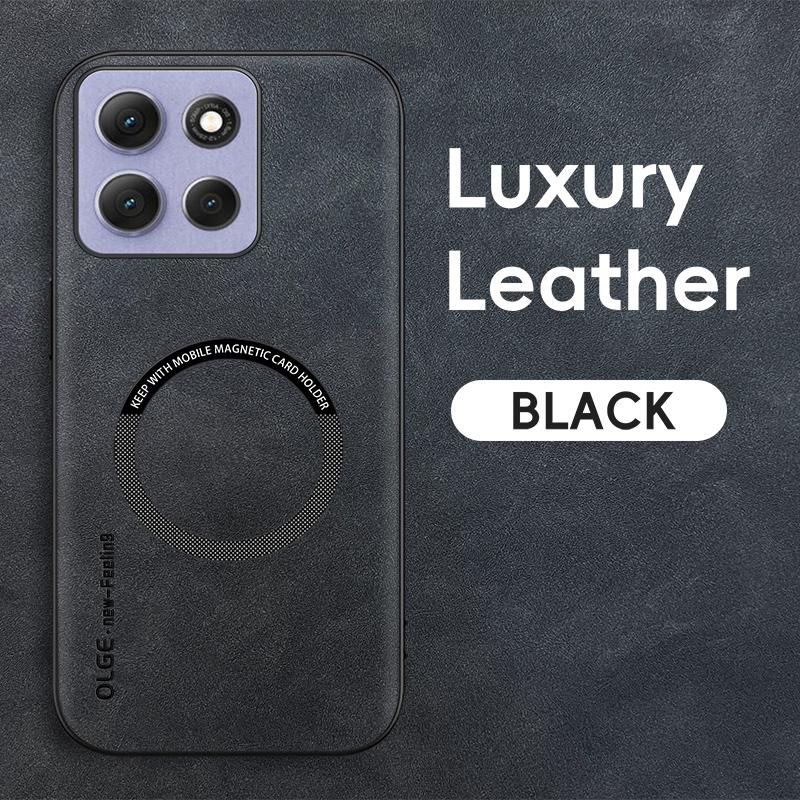 Custodia Morbida in Pelle Retro per Moto G86 G56 G06 G Power 5G 2025 Play 2024 4G Edge 60 Pro Fusion Cover con Ricarica Wireless Magnetica