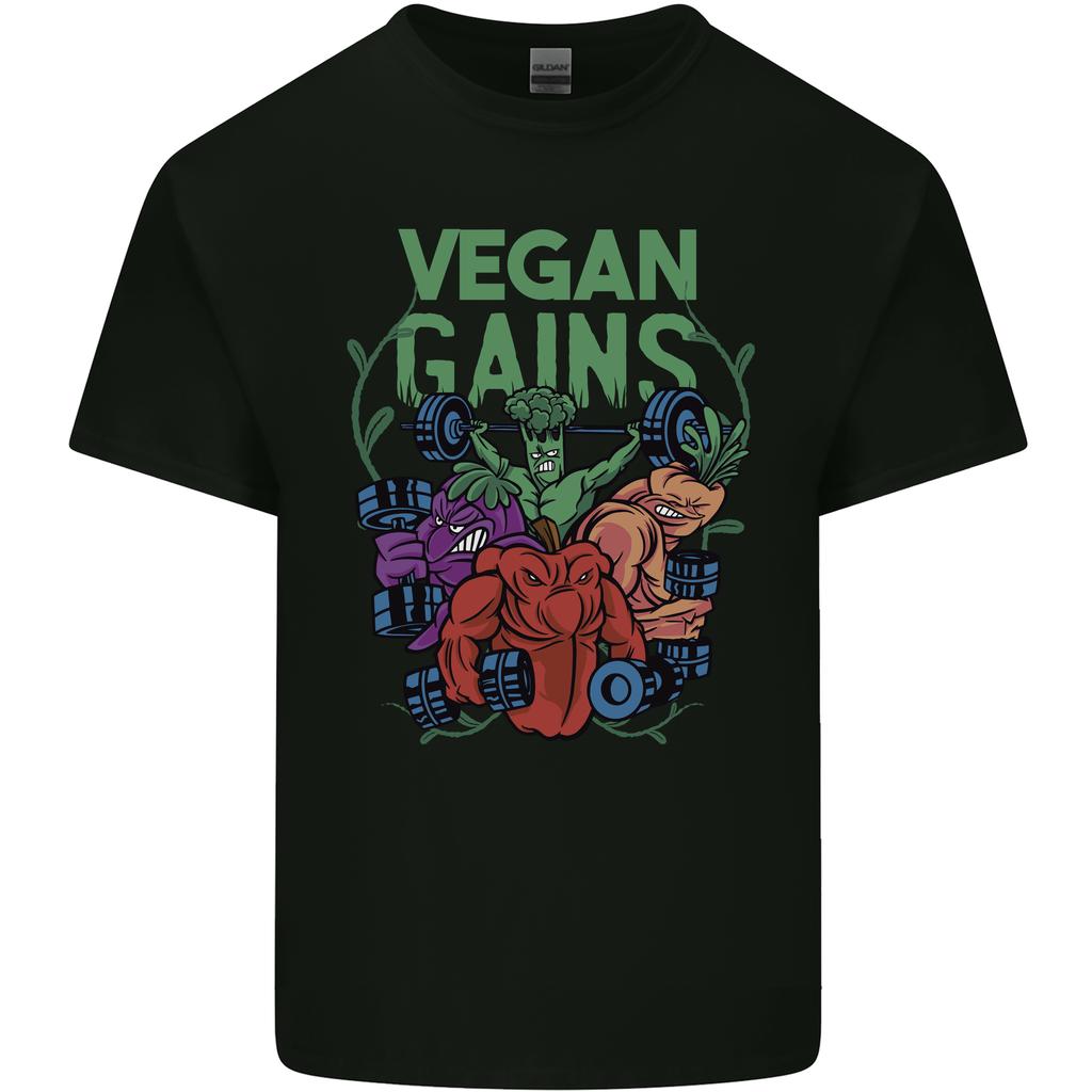 Vegan Gym Bodybuilding Vegetarian Unisexs Light Cotton TShirt