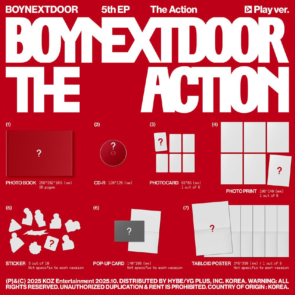 Pre-order BOYNEXTDOOR 5th EP The Action Standard Ver. & SHOP POB