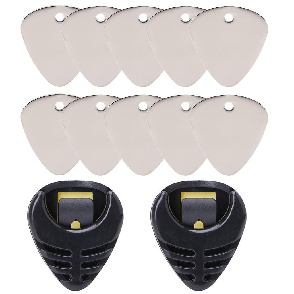 20 Guitar Pick Set Pick Box Metal Pick Hole Pick Stainless Steel Pick