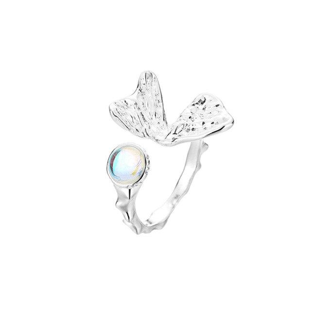 

Новое корейское круглое опаловое нерегулярное геометрическое металлическое регулируемое кольцо в форме бабочки для женщин, свадебные аксессуары