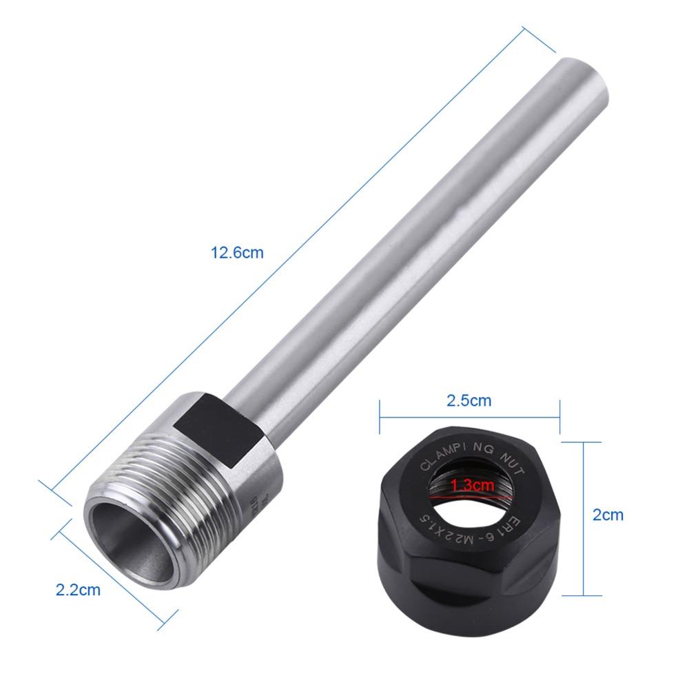C12-ER16-100L Collet Chuck Holder Straight Shank 100mm Length ER16 Collet Chuck ER16 Collet 12mm Rod Diameter