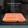 Six-Compartment Disposable Meal Prep Box with Anti-Theft Buckle