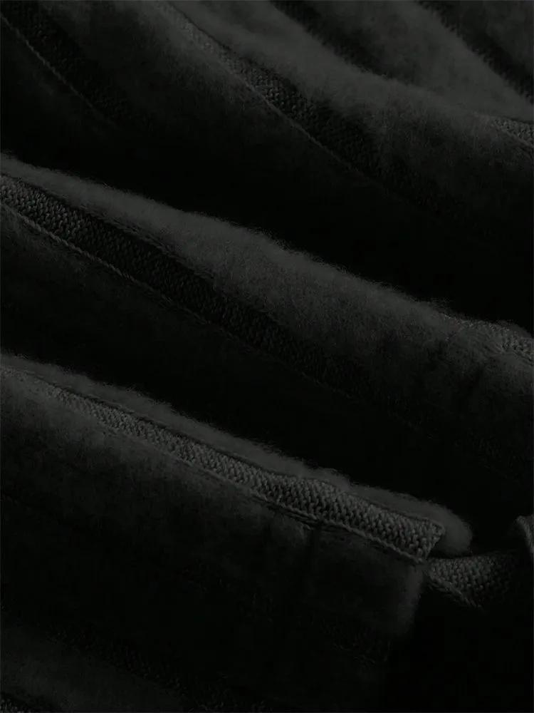 Long Sleeve Crop Top Phumee Sweetheart Neck Flared Sleeves  Rib-knit  A1933