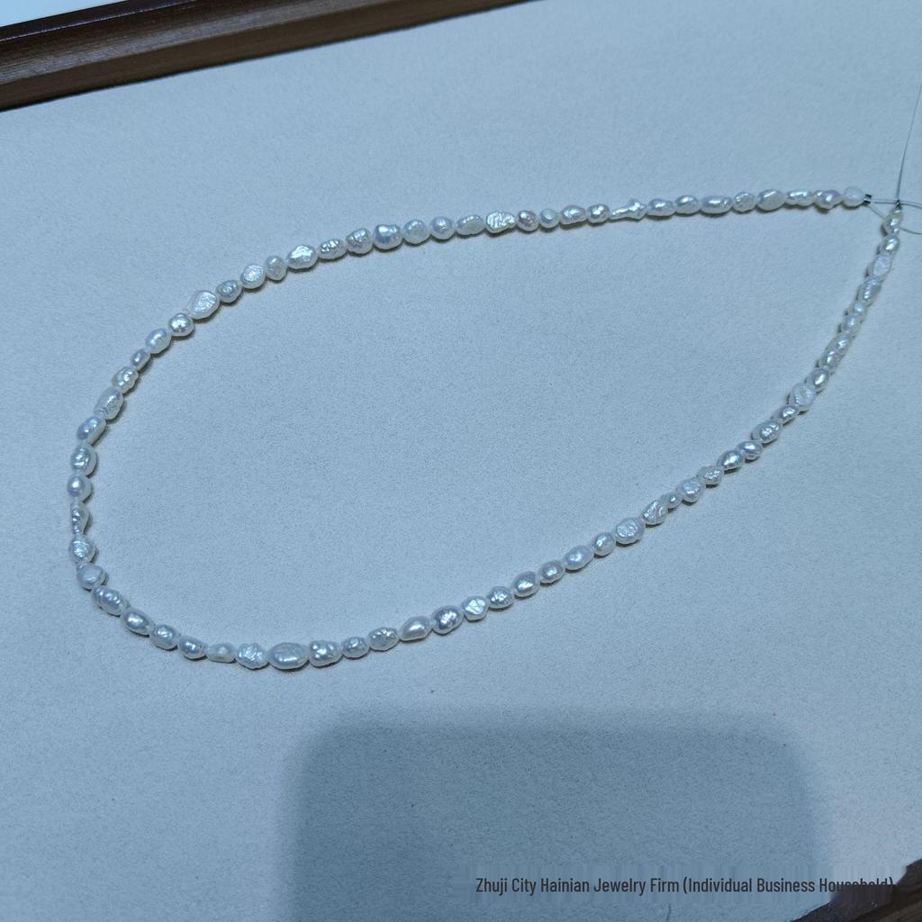 4-5mm Freshwater Keshi Pearl Baroque Necklace & DIY Bracelet Loose Beads