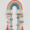 Bohemian Woven rainbow ornaments girl hairpin storage rack wall decoration pendant headdress finishing rack
