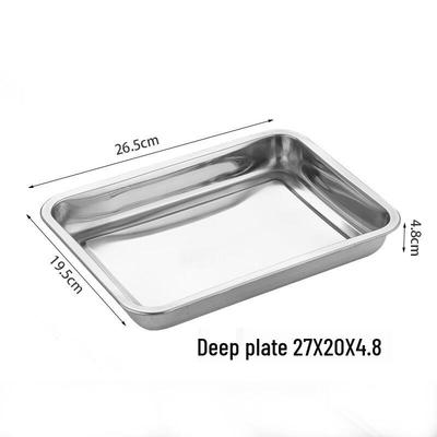 Yi Pan Rectangular 410 Stainless Steel Serving Tray
