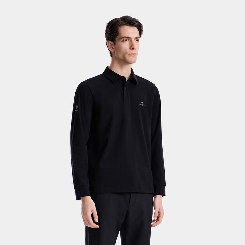 Biyinlefen Men's Lightweight Soft Stretch Long Sleeve Polo Shirt