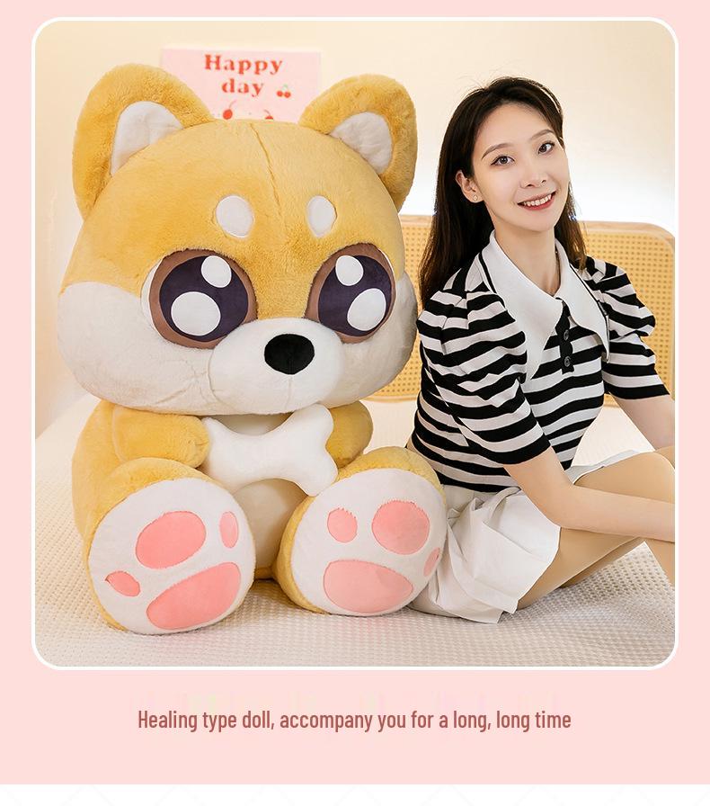 Big Eyes Cute Cat Plush Pillow - Large Soft Toy for Bedtime or Birthday Gift