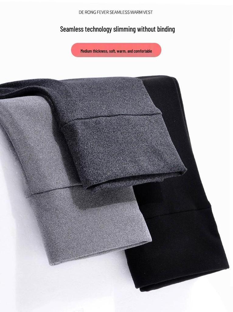 Women's Seamless Slim Fit Fleece Trousers - Spring/Autumn plus Velvet Warm Base Layer Pants