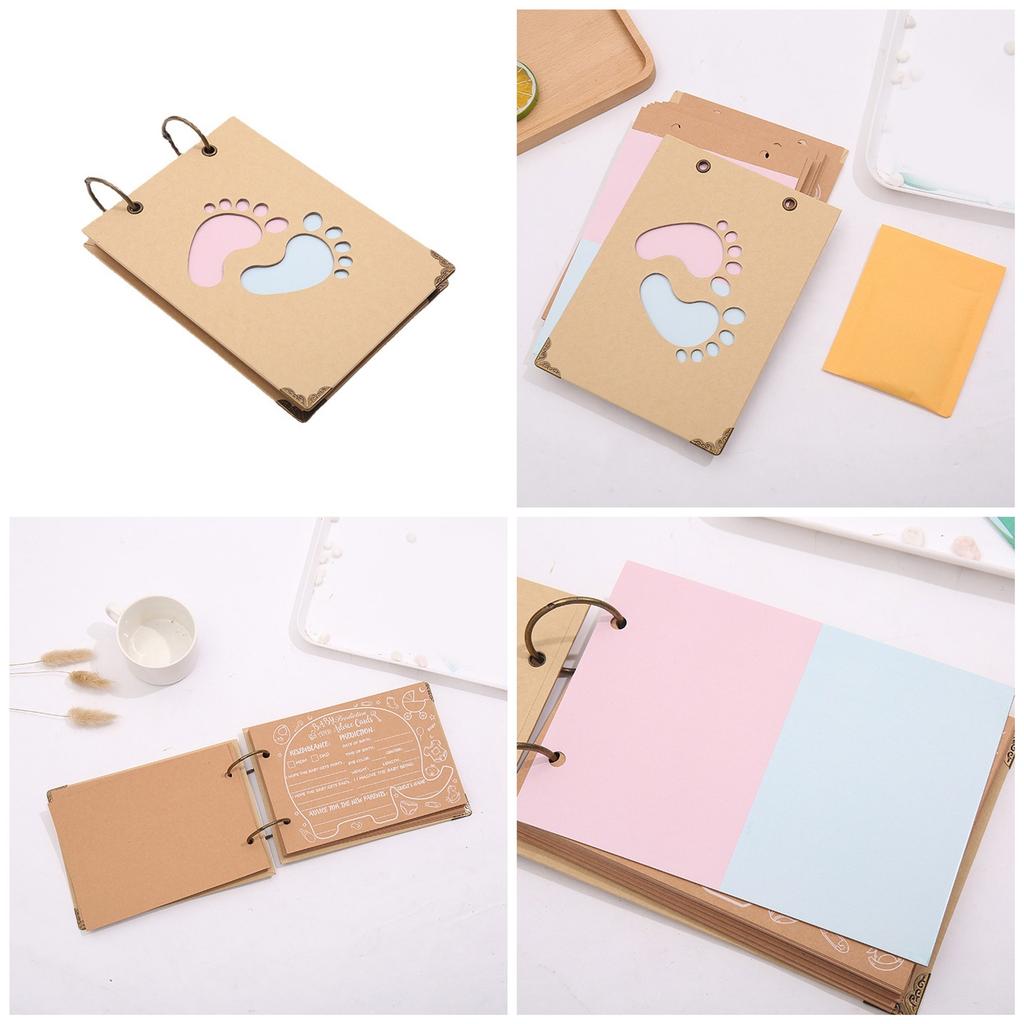 Babyparty Gästebuch Set mit 40 Blatt Vorhersage- und Ratschlagskarten für eine unvergessliche Gender Reveal Feier Wachstumsrekord