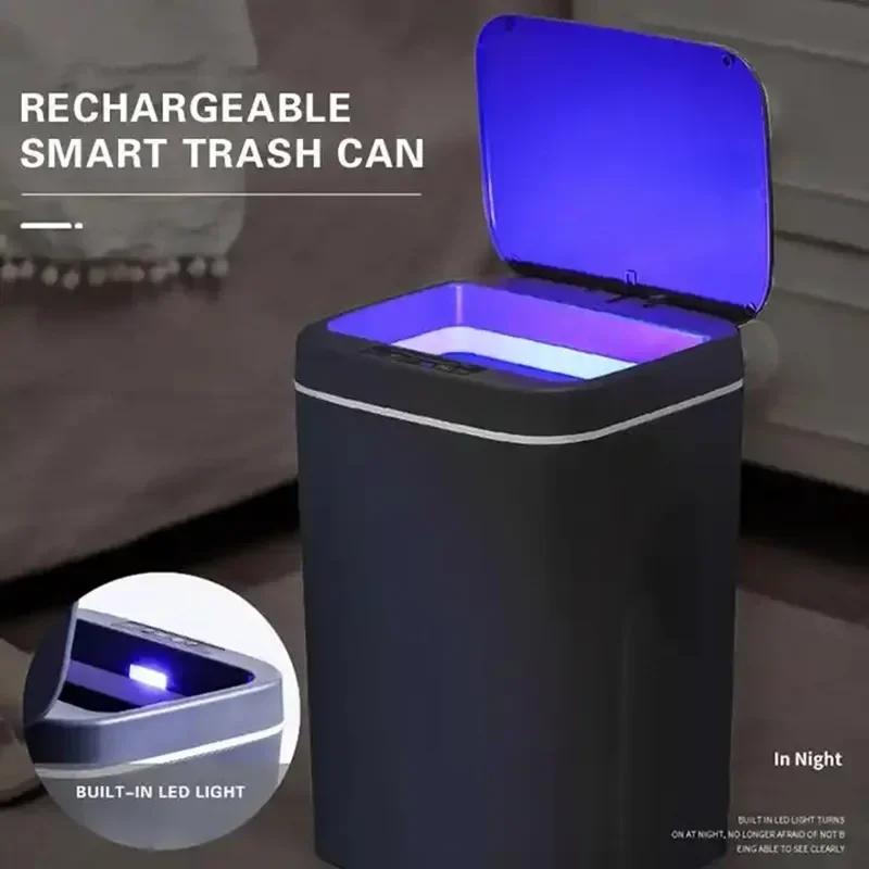 Smart Induction Trash Can Cover Lid Electric Garbage Cans Special Lid Automatic Garbage Can Cover 12-16 Liter Smart Dustbin Lids