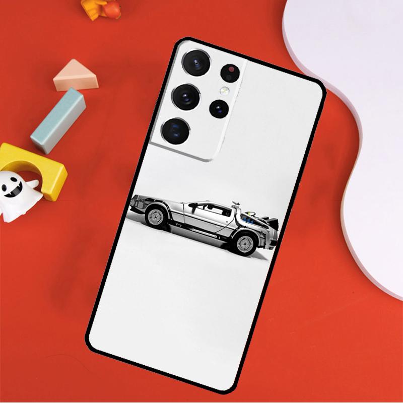Back To the Future DeLorean Phone Case For Samsung Galaxy S25 Ultra S9 S10 S20 S21 FE S22 S23 S24 Plus S24 Ultra Cover