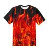 T-Shirts for Children 3D Print Flame Lightning Casual Boys Girls Tops Summer Crew Neck Short Sleeves 2025 Children's Clothing