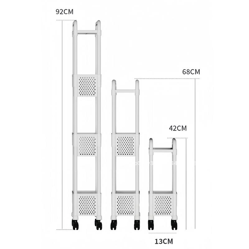 Mehrzweck-Lagerregal mit Rädern, bewegliches mehrschichtiges Regal für Küche, Bad, Heimorganisation, Snacks, Obst, Gemüse, Organizer-Einheit