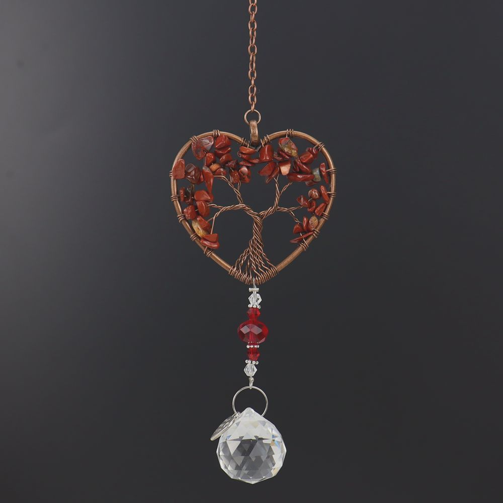 Amethyst Heart Chakra Crystal Tree With Sun Catcher For Christmas Home Decor Gifts
