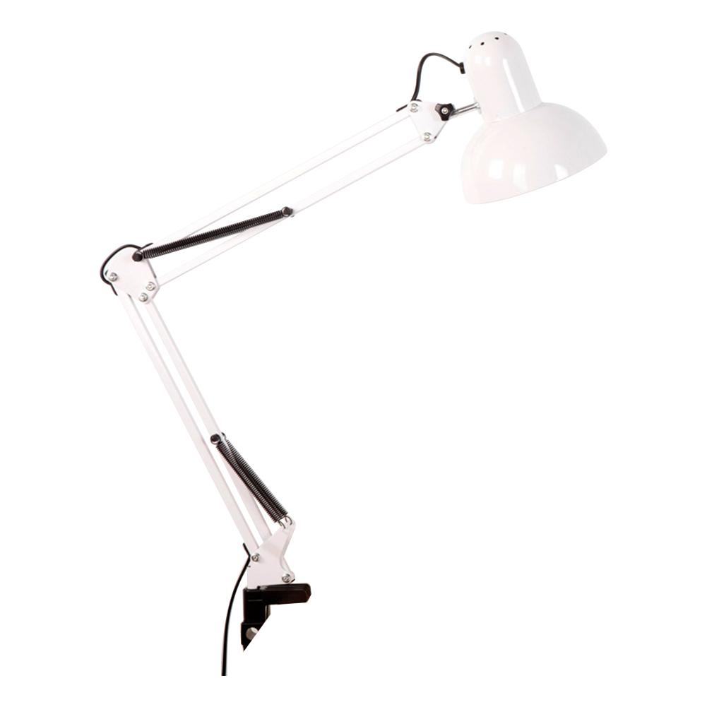 LED Desk Lamp Metal Swing Arm Spring Loaded Adjustable Reading Lamp For Bedroom Night Light With C-Clamp E27 Bulb Not Included