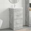 Bathroom Cabinet with Sink Concrete Grey 42 x 40 x 84.5 cm