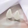Vintage Matte Particles Water Drop Ear Cuff Earring for Women Simple Irregular Hollow Stud Earrings Jewelry for Party Gift