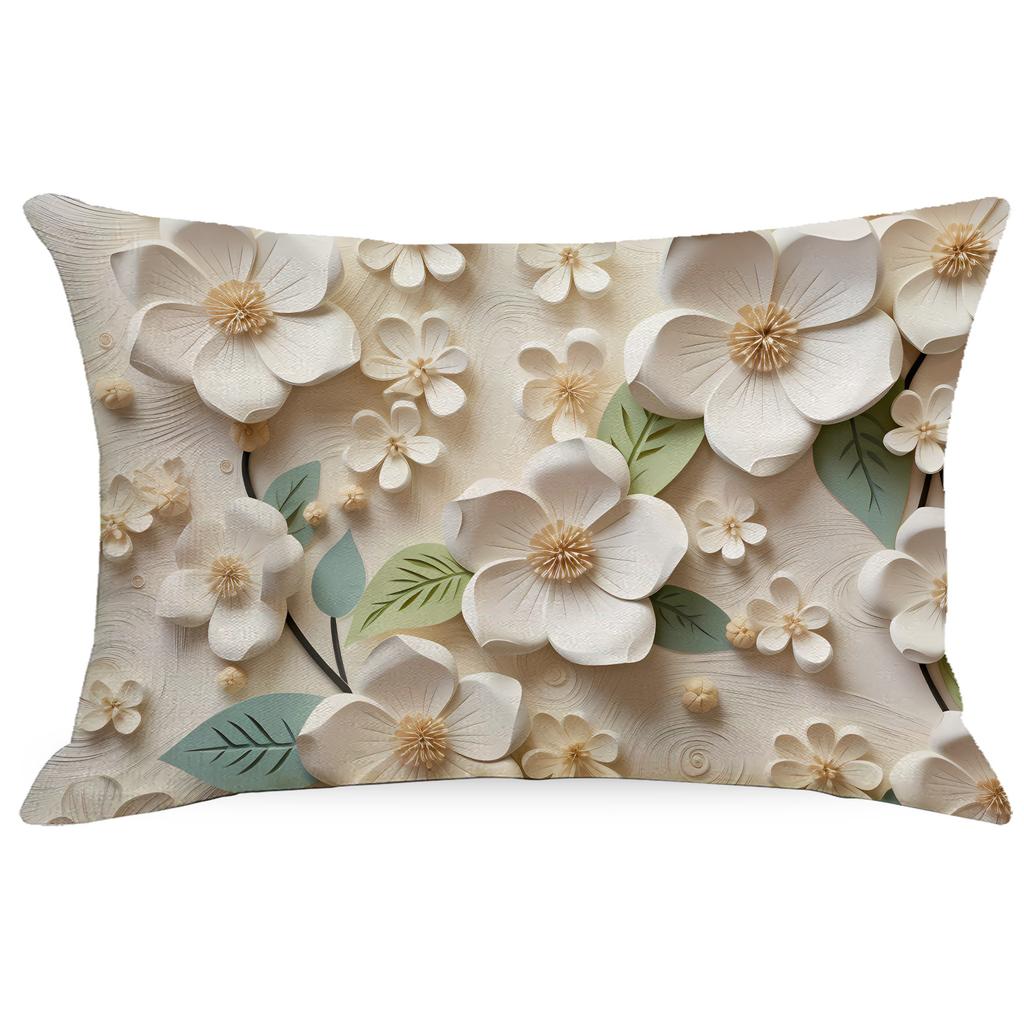 New Retro Floral Pillowcase Creative Oil Painting Engraving Style Print Home Sofa Cushion Pillowcase