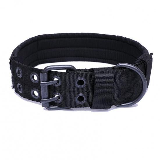 Tactical Military Adjustable Dog Training Collar Nylon Leash MetalBuckle M-XL