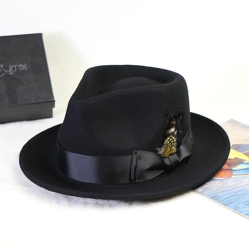 Mauni Hat, Top Hat, Jazz Hat, Bow, Woolen Hat, Large Brim.