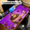 Large Mouse PadMasha and the Bear Custom Name Text Personalized Desk Mat Non Slip Gaming Pad
