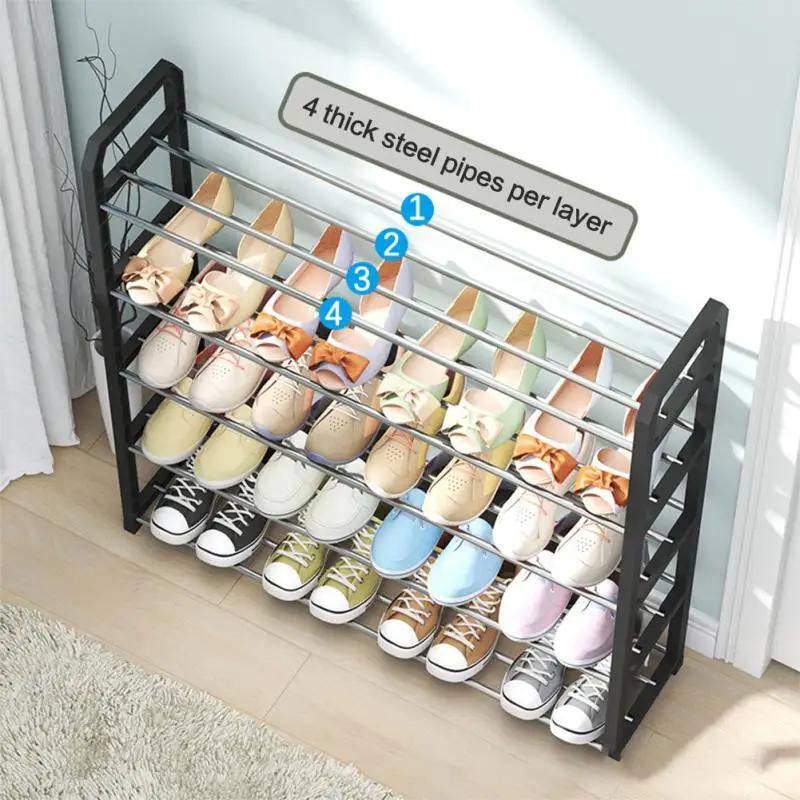5/4/3 Layers Simple Shoe Rack Dust-proof Storage Shoe Cabinet Multi-layer Assembly Home Door Shoe Shelf Dormitory Organizer Rack