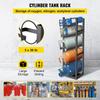 Refrigerant Tank Rack Cylinder Tank Rack with 3-30lb and 3 Small Bottles