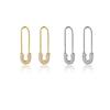 Geometric Zircon Earrings & Brooch - Retro, Creative INS Style