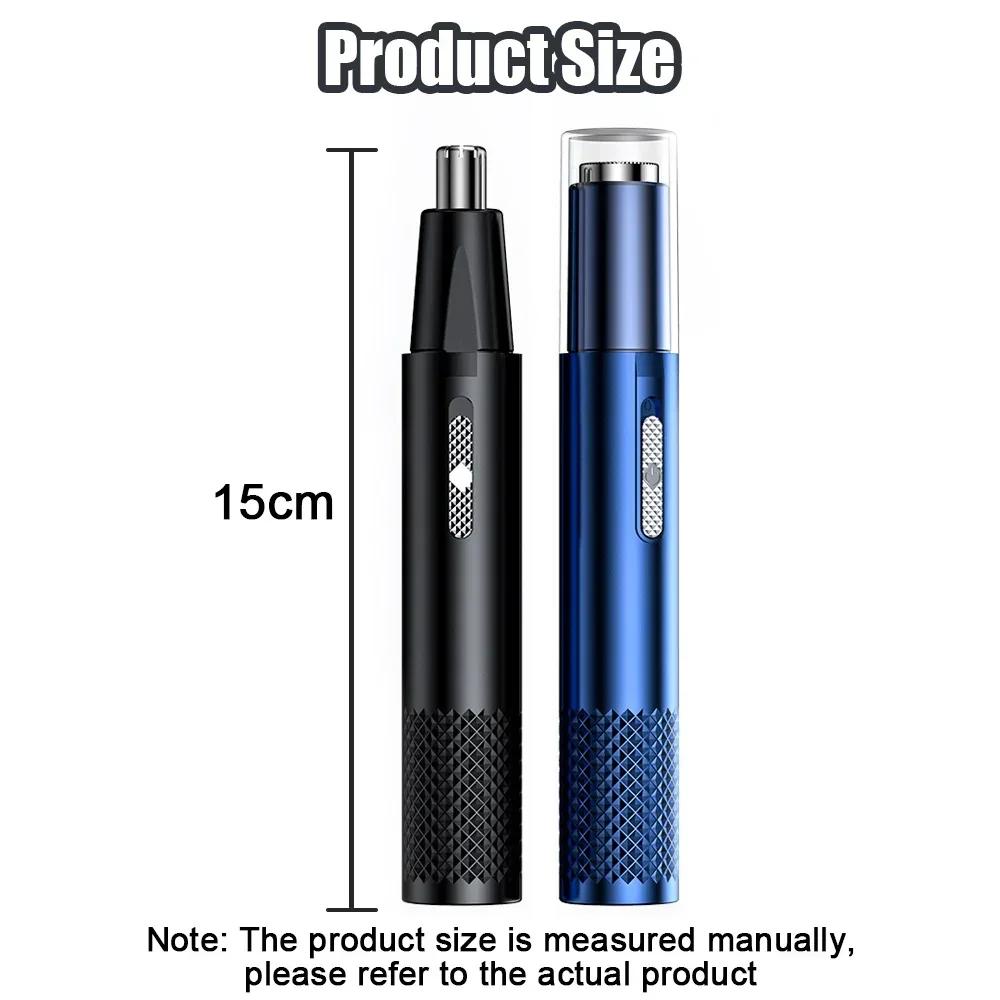1 Set Electric Nose Hair Clipper Rechargeable Multi-kinetic Shaving Two-in-one Unisex Fully Automatic Washable Shaving Nose Trimmer