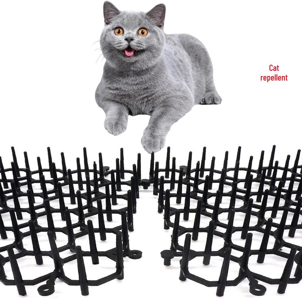 Cat & Dog Repellent Spike Mat: Anti-Climb, Anti-Mess, Cuttable for Custom Fit - Keeps Pets & Strays Away