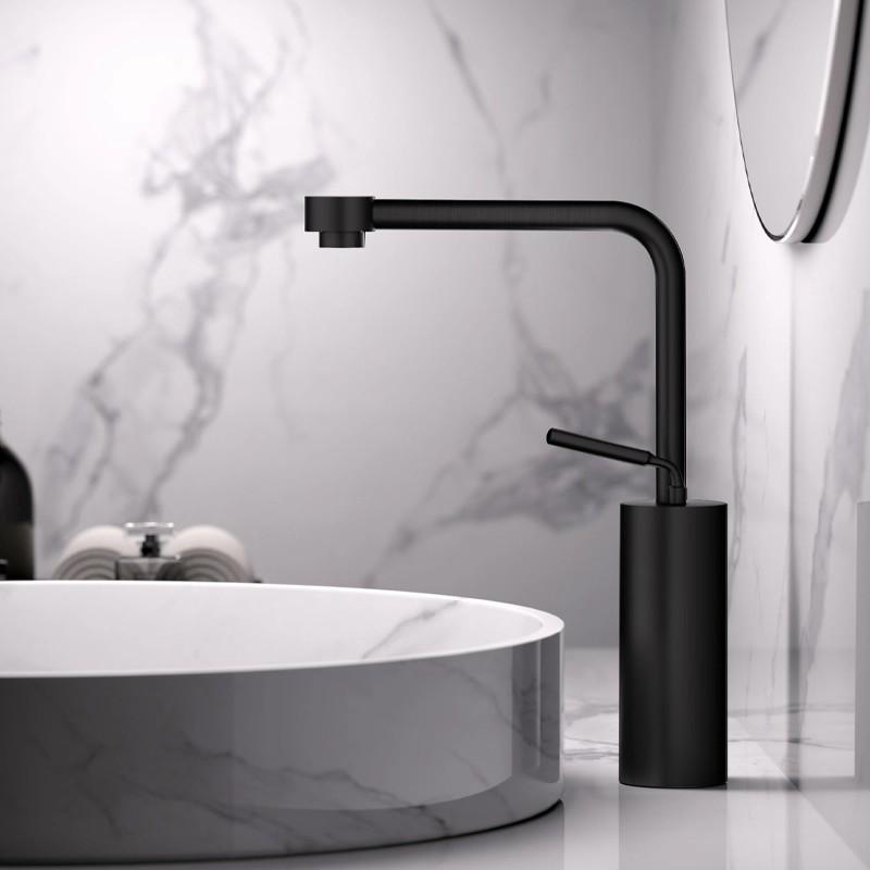 Tuqiu Brushed Gold Bathroom Faucet Basin Faucet Hot Cold Black Sink Faucet Brass Faucet Kitchen Faucet Swivel Sink Water Crane