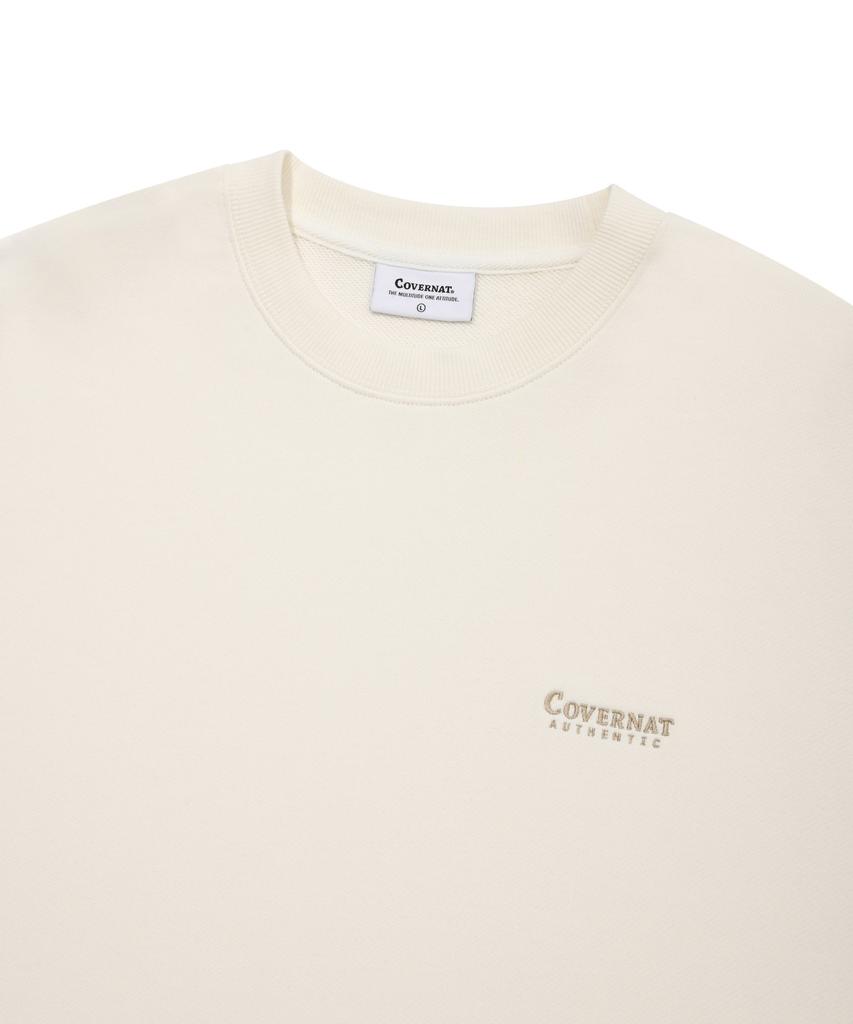 COVERNAT Small Authentic Logo Sweatshirt Ivory